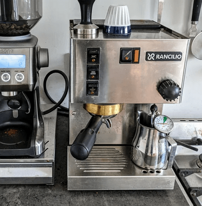 Rancilio Silvia V6 espresso machine in stainless steel